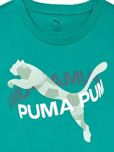 PUMA Erkaklar uchun kundalik kiyim, grafik naqshli, qisqa yengli futbolka, kundalik uslub - 2
