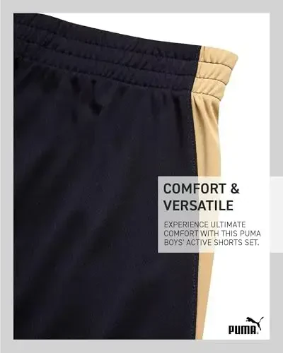 PUMA Boys Active Shorts Set - 2 Piece Dry Fit T-Shirt and Performance Gym Shorts - Activewear Clothing Set for Boys (4-16) - 5