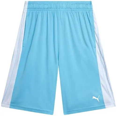 PUMA Boys Athletic Shorts - Quick Dry Breathable Interlock Performance Boys Basketball Shorts with Pockets (Sizes: 4-20) - 1