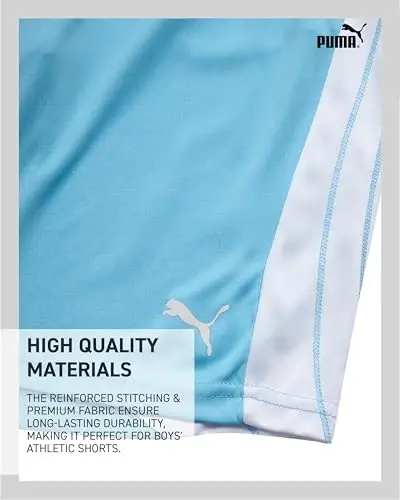 PUMA Boys Athletic Shorts - Quick Dry Breathable Interlock Performance Boys Basketball Shorts with Pockets (Sizes: 4-20) - 4