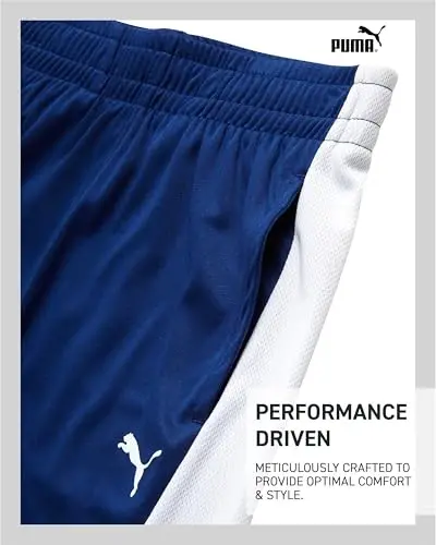 PUMA Boys Athletic Shorts - Quick Dry Breathable Interlock Performance Boys Basketball Shorts with Pockets (Sizes: 4-20) - 4