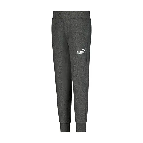 PUMA Boys' Core Logo Jogger, Side Seam Pockets, Elastic Waistband, Pull on Pant - 3