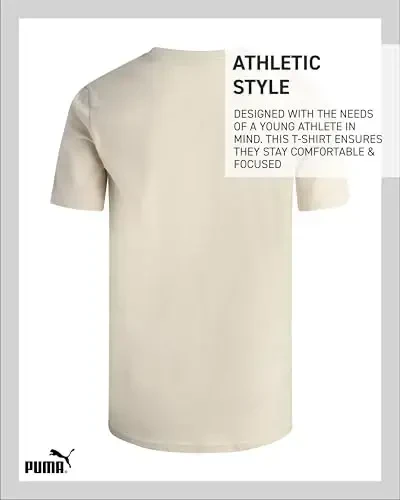 PUMA Boys Shirt - Cotton Crewneck Short Sleeve Active T Shirt for Boys with Logo (Sizes: 8-20) - 6