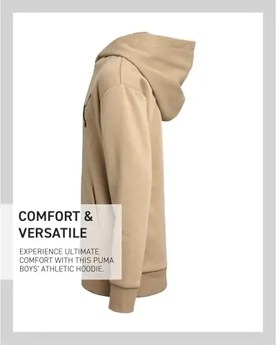 PUMA Boys Hoodie - Fleece Pullover Athletic Sweatshirt with Kangaroo Pockets - Performance Hoodie for Boys (Sizes: 8-20) - 5