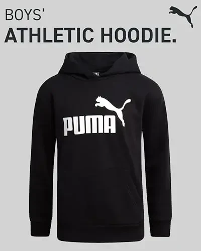 PUMA Boys Hoodie - Fleece Pullover Athletic Sweatshirt with Kangaroo Pockets - Performance Hoodie for Boys (Sizes: 8-20) - 2