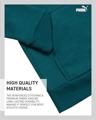 PUMA Boys Hoodie - Fleece Pullover Athletic Sweatshirt with Kangaroo Pockets - Performance Hoodie for Boys (Sizes: 8-20) - 3