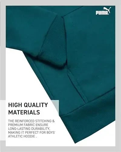 PUMA Boys Hoodie - Fleece Pullover Athletic Sweatshirt with Kangaroo Pockets - Performance Hoodie for Boys (Sizes: 8-20) - 3