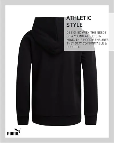 PUMA Boys Hoodie - Fleece Pullover Athletic Sweatshirt with Kangaroo Pockets - Performance Hoodie for Boys (Sizes: 8-20) - 6