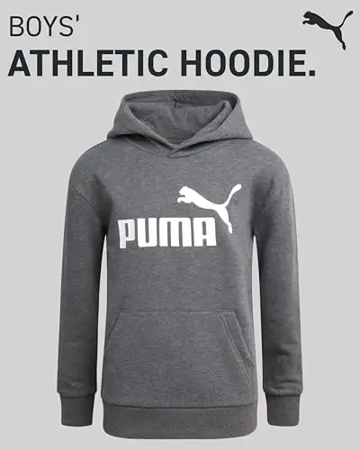 PUMA Boys Hoodie - Fleece Pullover Athletic Sweatshirt with Kangaroo Pockets - Performance Hoodie for Boys (Sizes: 8-20) - 2