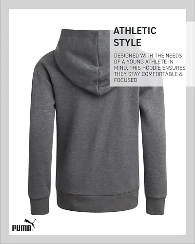 PUMA Boys Hoodie - Fleece Pullover Athletic Sweatshirt with Kangaroo Pockets - Performance Hoodie for Boys (Sizes: 8-20) - 6