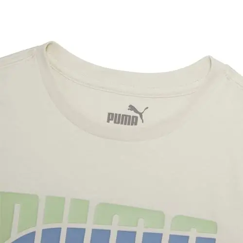 PUMA Boys Short Sleeve Cotton Graphic T-Shirt, Crewneck - 4