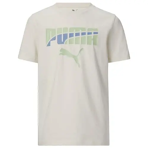 PUMA Boys Short Sleeve Cotton Graphic T-Shirt, Crewneck - 5