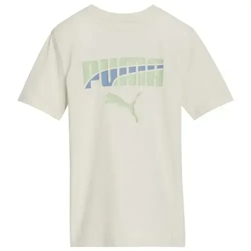 PUMA Boys Short Sleeve Cotton Graphic T-Shirt, Crewneck - MODAZONE