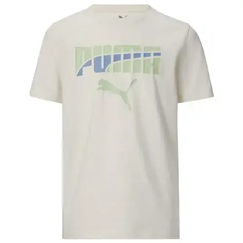 PUMA Boys Short Sleeve Cotton Graphic T-Shirt, Crewneck - 5