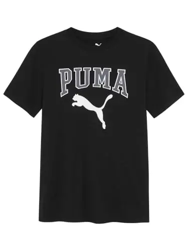 PUMA Boys Short Sleeve Cotton Graphic T-Shirt, Crewneck 
