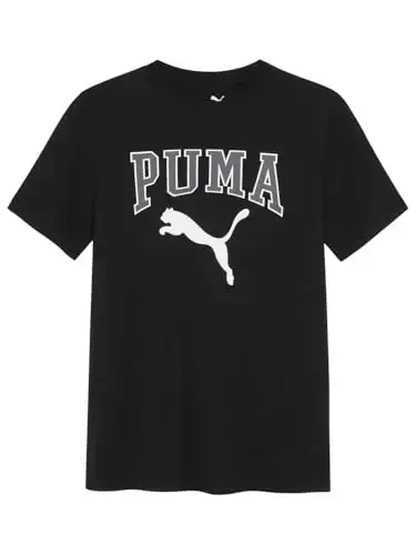 PUMA Boys Short Sleeve Cotton Graphic T-Shirt, Crewneck - 1