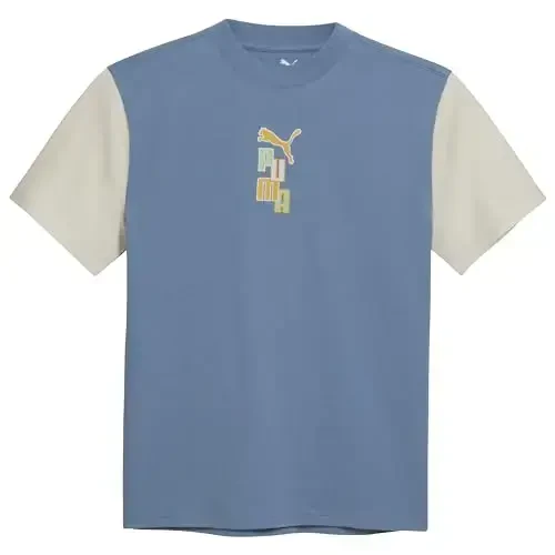 PUMA Boys' Short Sleeve Cotton Graphic T-Shirt, Crewneck 