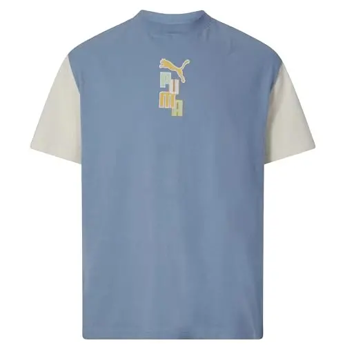 PUMA Boys' Short Sleeve Cotton Graphic T-Shirt, Crewneck - 5