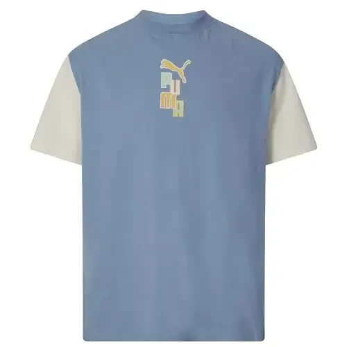 PUMA Boys Short Sleeve Cotton Graphic T-Shirt, Crewneck - 5