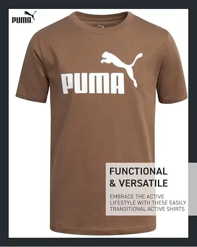 PUMA Boys T-Shirt - 2 Pack Casual Crewneck Short Sleeve Running and Gym Graphic Tee Shirts for Boys with Logo Print (S-XL) - 4