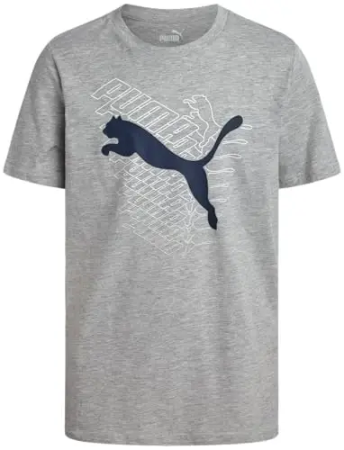 PUMA Boys T-Shirt - Cat Logo T-Shirt for Boys - Athletic Crewneck Short Sleeve Tee (S-XL) - 2