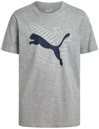 PUMA Boys T-Shirt - Cat Logo T-Shirt for Boys - Athletic Crewneck Short Sleeve Tee (S-XL) - PUMA (1)