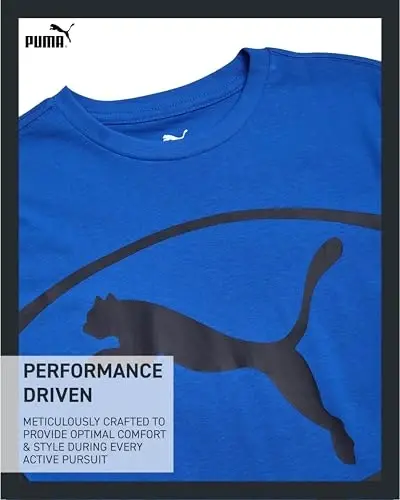PUMA Boys T-Shirt - Cat Logo T-Shirt for Boys - Athletic Crewneck Short Sleeve Tee (S-XL) - 3