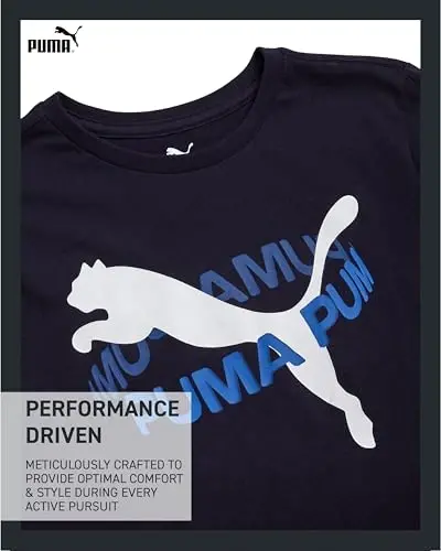 PUMA Boys T-Shirt - Cat Logo T-Shirt for Boys - Athletic Crewneck Short Sleeve Tee (S-XL) - 3