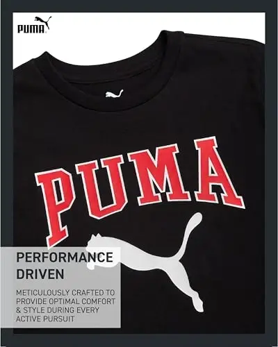 PUMA Boys T-Shirt - Cat Logo T-Shirt for Boys - Athletic Crewneck Short Sleeve Tee (S-XL) - 3