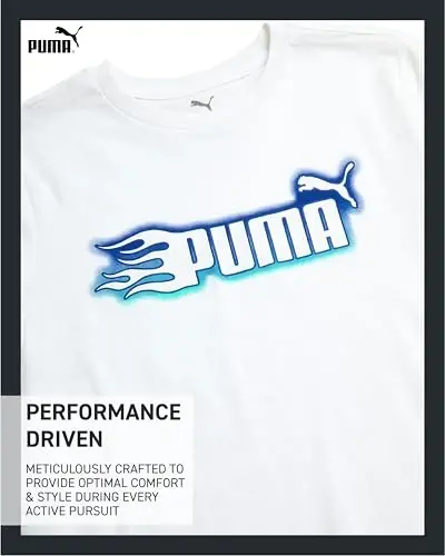 PUMA Boys T-Shirt - Cat Logo T-Shirt for Boys - Athletic Crewneck Short Sleeve Tee (S-XL) - 3
