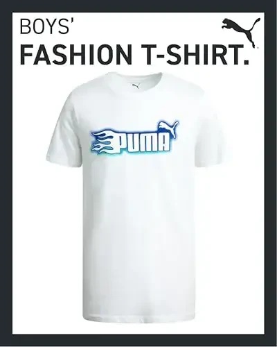PUMA Boys T-Shirt - Cat Logo T-Shirt for Boys - Athletic Crewneck Short Sleeve Tee (S-XL) - 2