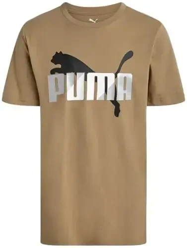 PUMA Boys T-Shirt - Cat Logo T-Shirt for Boys - Athletic Crewneck Short Sleeve Tee (S-XL) 