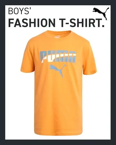 PUMA Boys T-Shirt - Cat Logo T-Shirt for Boys - Athletic Crewneck Short Sleeve Tee (S-XL) - MODAZONE (1)