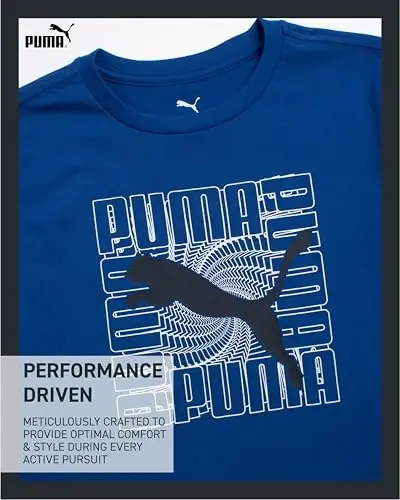 PUMA Boys T-Shirt - Cat Logo T-Shirt for Boys - Athletic Crewneck Short Sleeve Tee (S-XL) - 3