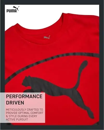 PUMA Boys T-Shirt - Cat Logo T-Shirt for Boys - Athletic Crewneck Short Sleeve Tee (S-XL) - 3