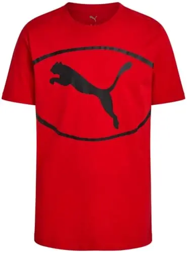 PUMA Boys T-Shirt - Cat Logo T-Shirt for Boys - Athletic Crewneck Short Sleeve Tee (S-XL) - MODAZONE