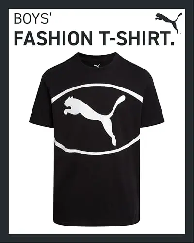 PUMA Boys T-Shirt - Cat Logo T-Shirt for Boys - Athletic Crewneck Short Sleeve Tee (S-XL) - 2