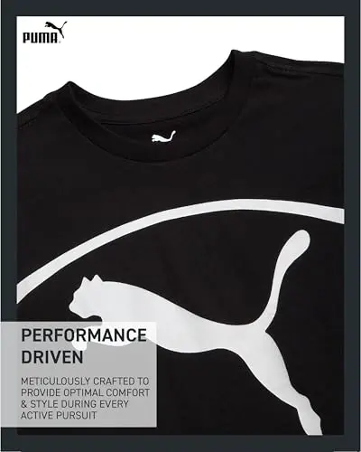 PUMA Boys T-Shirt - Cat Logo T-Shirt for Boys - Athletic Crewneck Short Sleeve Tee (S-XL) - 3