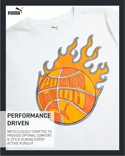 PUMA Boys T-Shirt - Cat Logo T-Shirt for Boys - Athletic Crewneck Short Sleeve Tee (S-XL) - 3