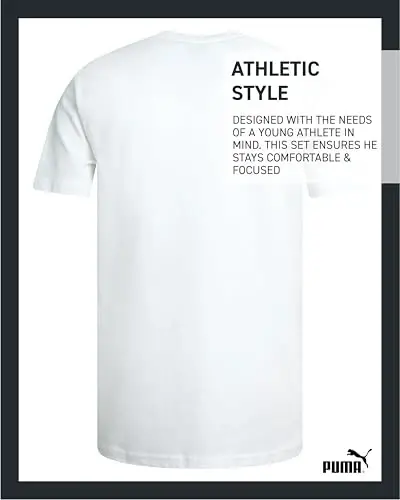PUMA Boys T-Shirt - Cat Logo T-Shirt for Boys - Athletic Crewneck Short Sleeve Tee (S-XL) - 5