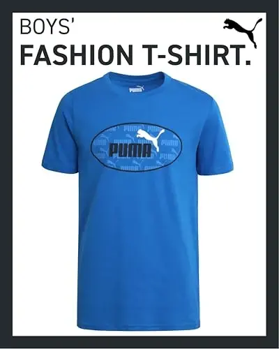 PUMA Boys T-Shirt - Cat Logo T-Shirt for Boys - Athletic Crewneck Short Sleeve Tee (S-XL) - 2