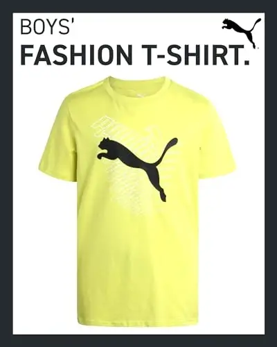 PUMA Boys T-Shirt - Cat Logo T-Shirt for Boys - Athletic Crewneck Short Sleeve Tee (S-XL) - 2
