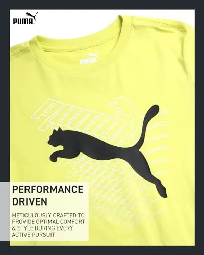 PUMA Boys T-Shirt - Cat Logo T-Shirt for Boys - Athletic Crewneck Short Sleeve Tee (S-XL) - 3