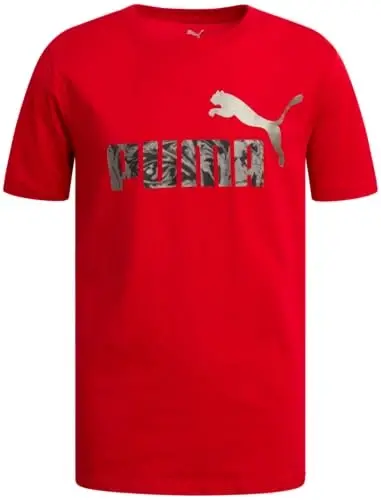 PUMA Boys T-Shirt - Cat Logo T-Shirt for Boys - Athletic Crewneck Short Sleeve Tee (S-XL) - 1