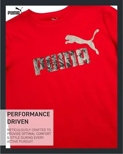 PUMA Boys T-Shirt - Cat Logo T-Shirt for Boys - Athletic Crewneck Short Sleeve Tee (S-XL) - 3
