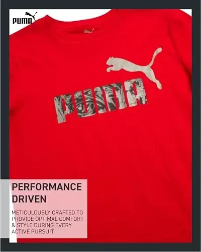 PUMA Boys T-Shirt - Cat Logo T-Shirt for Boys - Athletic Crewneck Short Sleeve Tee (S-XL) - 3