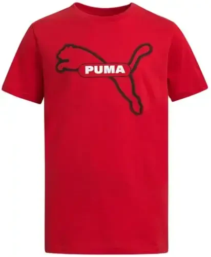 PUMA Boys T-Shirt - Cat Logo T-Shirt for Boys - Athletic Crewneck Short Sleeve Tee (S-XL) - MODAZONE