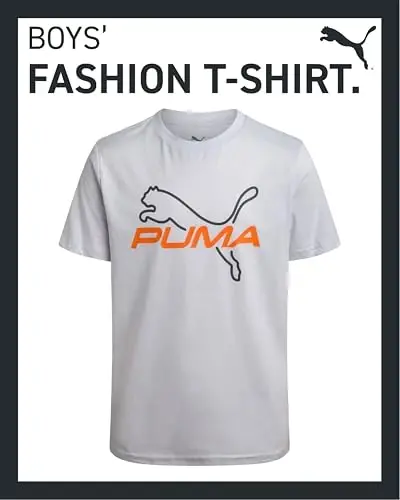 PUMA Boys T-Shirt - Cat Logo T-Shirt for Boys - Athletic Crewneck Short Sleeve Tee (S-XL) - 2