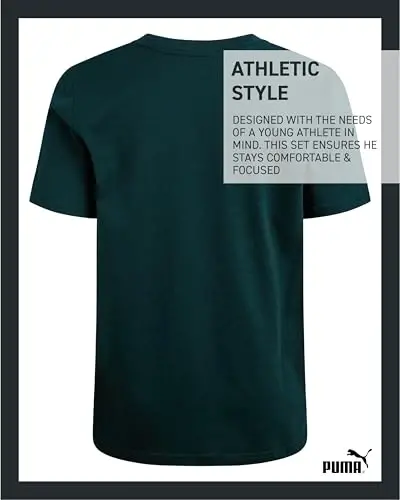 PUMA Boys T-Shirt - Cat Logo T-Shirt for Boys - Athletic Crewneck Short Sleeve Tee (S-XL) - 5
