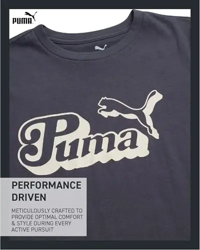 PUMA Erkek Çocuk Tişörtü - Erkek Çocuklar İçin Kedi Logolu Tişört - Atletik Bisiklet Yaka Kısa Kollu Tişört (S-XL), Beden Large, Yeşil/Sarı - 3